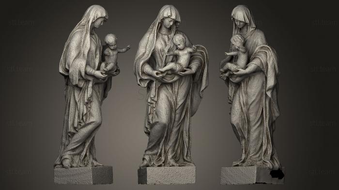 Статуи античные и исторические Мария с иисусом